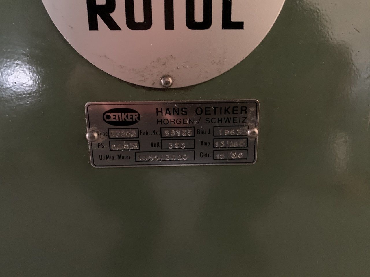 Polishing/EBARBING MACHINE OETIKER ROTOL TYPE RF-20