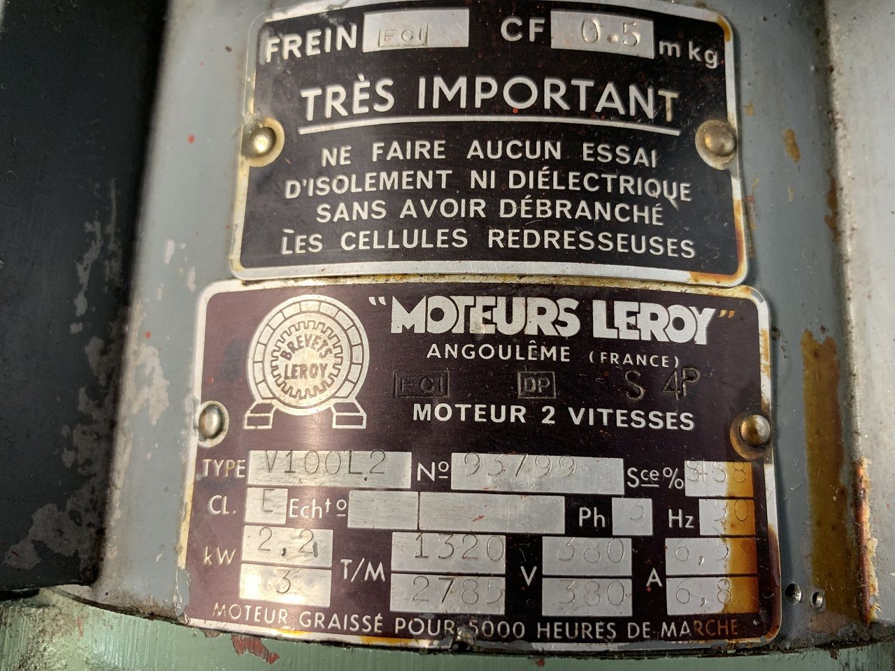 Spares & Accessories/BRAKE MOTOR LEROY TYPE V100L2