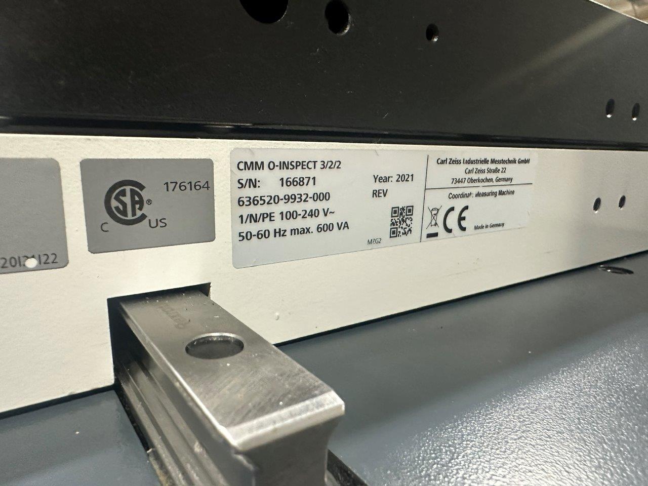 Co-ordinate Measuring/Used Zeiss O-INSPECT Multisensor Coordinate Measuring Machine (4930)